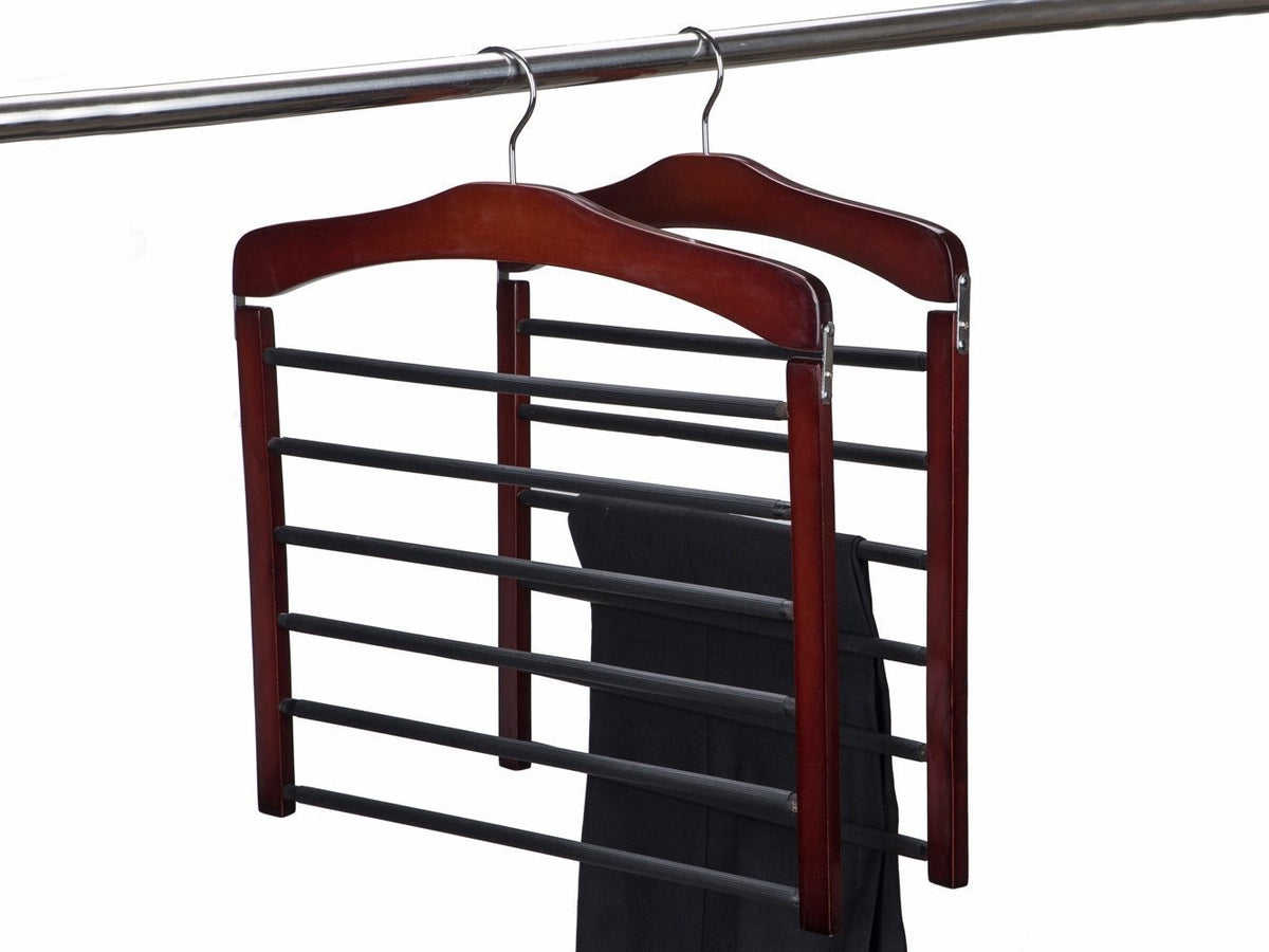 Flat Hangers - Multiple Styles - Walnut/Chrome - Case of 100 