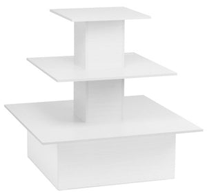 Only Hangers 3 Tier Display Tables in Black, White, or Maple - Available in Oval, Rectangular or Square