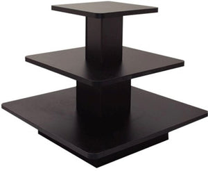 Only Hangers 3 Tier Display Tables in Black, White, or Maple - Available in Oval, Rectangular or Square