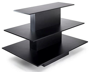 Only Hangers 3 Tier Display Tables in Black, White, or Maple - Available in Oval, Rectangular or Square