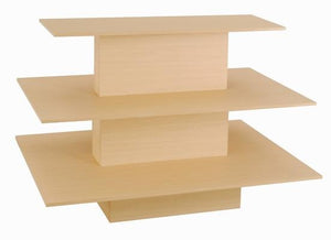 Only Hangers 3 Tier Display Tables in Black, White, or Maple - Available in Oval, Rectangular or Square