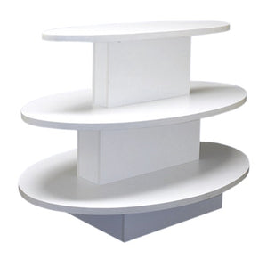 Only Hangers 3 Tier Display Tables in Black, White, or Maple - Available in Oval, Rectangular or Square