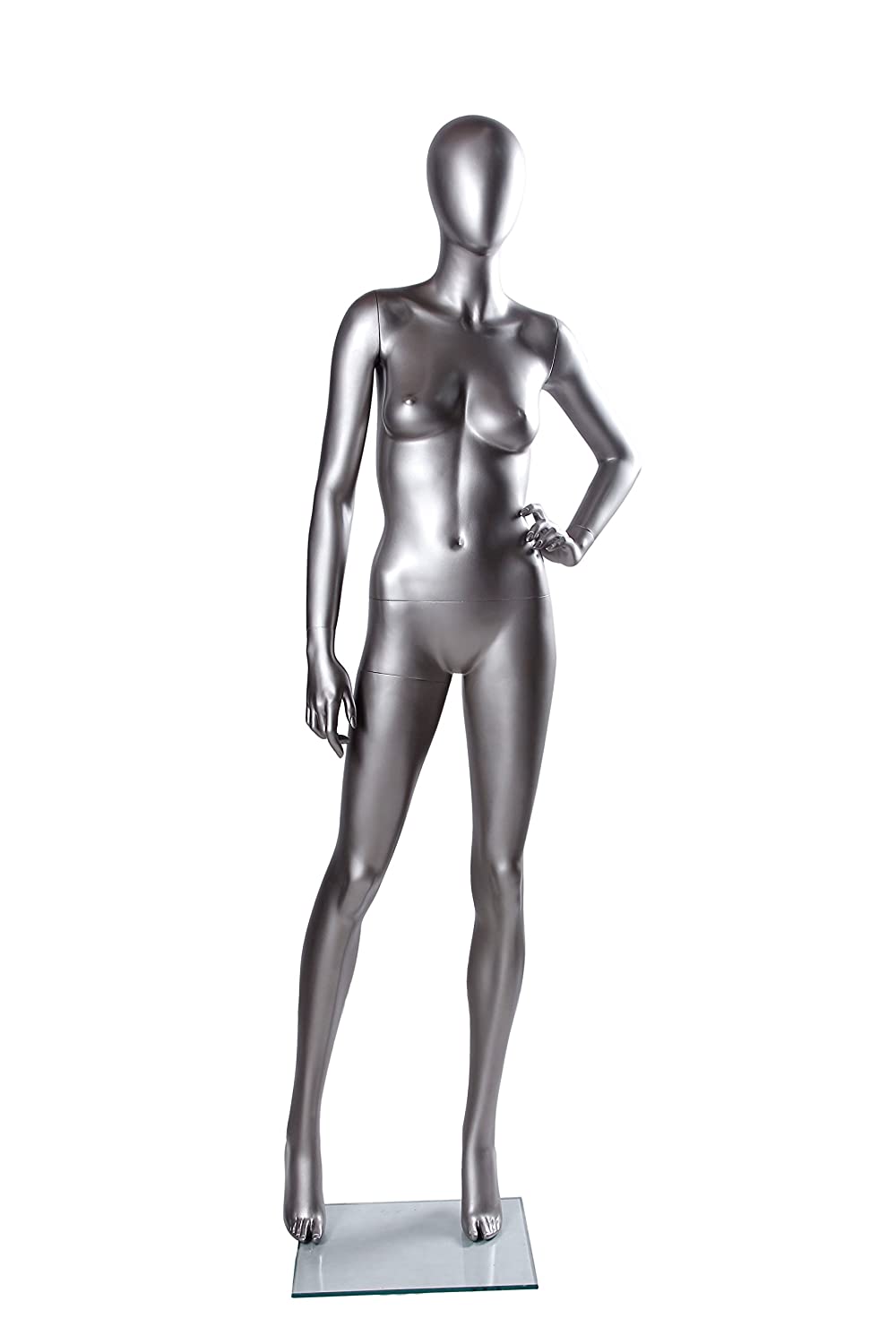 Free Shipping Used Abstract Female Mannequin Silver MM-027USED