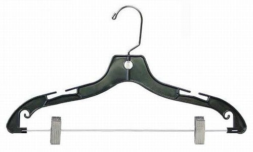 19 BLACK PLASTIC CONCAVE SUITE HANGER — The Industry Supply Store