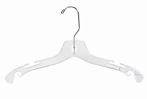 Only Hangers Count of 100 Clear Plastic Children's Dress Hanger with Chrome  Hook 10 inches