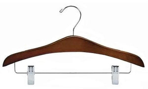 Elegant Extra Thick Wooden Large Clothes Hangers in Matt/Shiny  Walnut/Natural Finish with Chroming Clips/Wood Rail for Men's&Women's Coat/Suit/Jacket  - China Wood Hangers and Clothes Hangers price