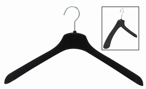 50x Wooden Robust Wide Shoulder Suit Hangers Coat Garment Black Wood 18''  Hanger