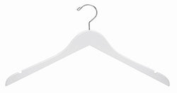 White Arched Wooden Baby Hanger, 10 Inch Wood Top Hangers with Chrome  Swivel Hook for Infant Clothes or Onesie - On Sale - Bed Bath & Beyond -  17806641