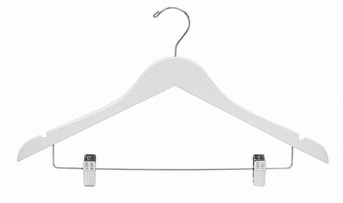 White Wooden Baby Hanger w/Clips 10  Product & Reviews - Only Hangers –  Only Hangers Inc.